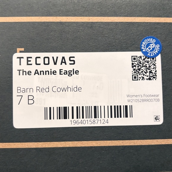 NWT Tecovas Annie Eagle Americana Red Cowboy Boots - Picture 8 of 8